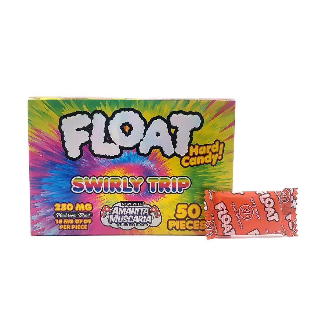 Swirly Trip Hard Candy Float Mushrooms